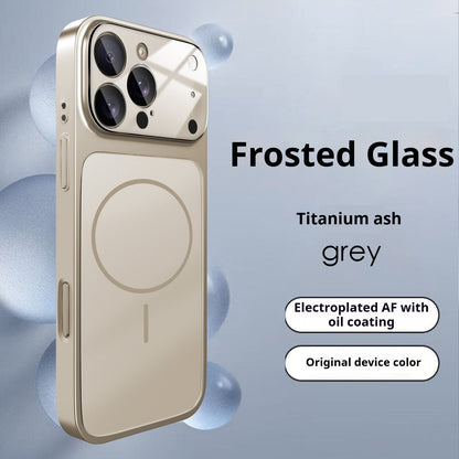 Ultra-thin skin-feel frosted glass magnetic iPhone case