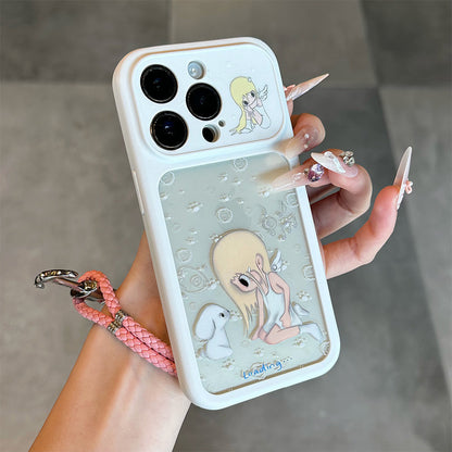 Cute Girl Large Window Apple Phone Case