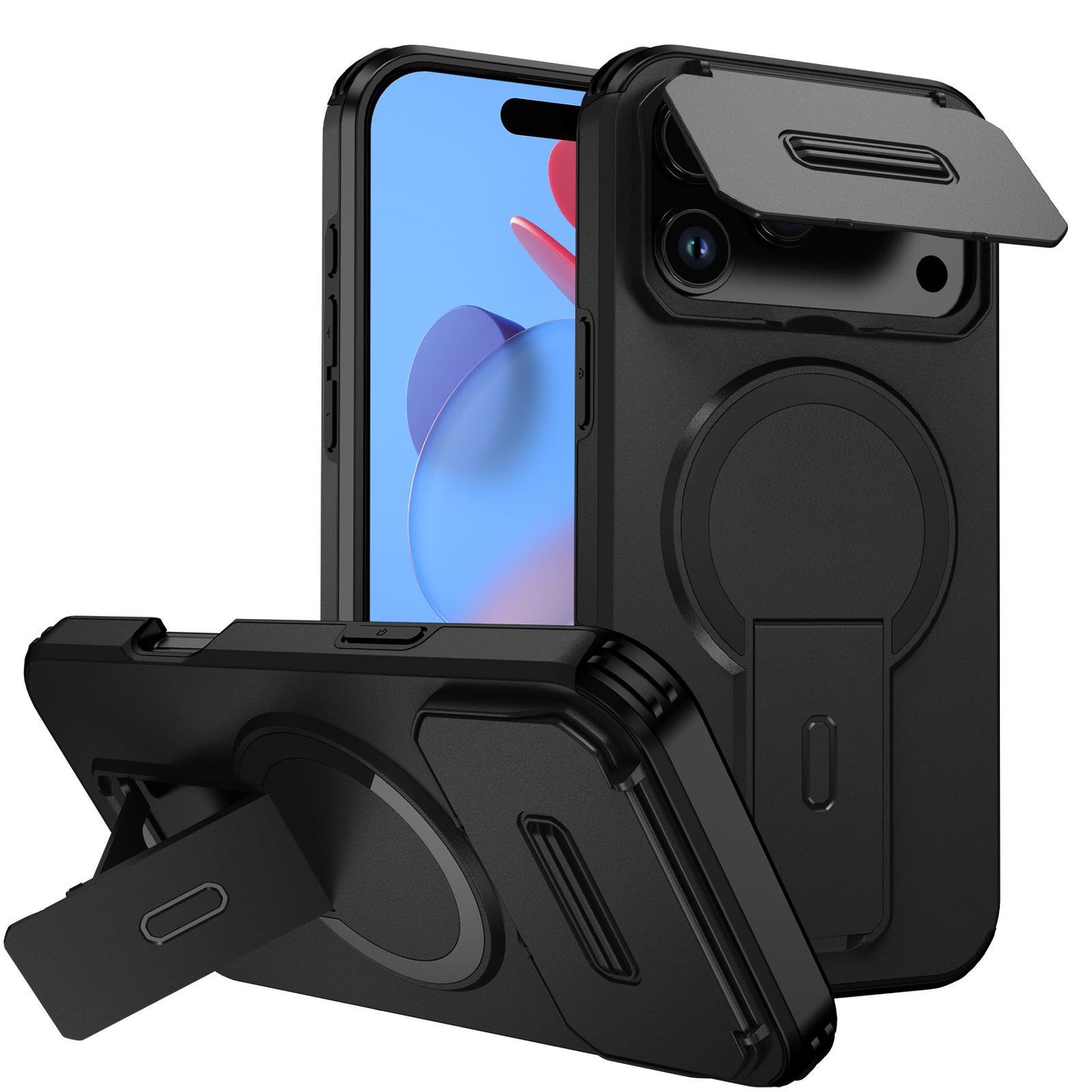 Tengfei Window Magnetic Stand Apple Phone Case
