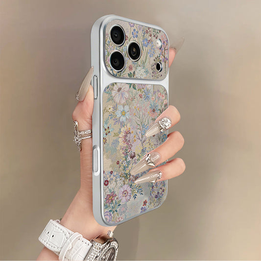 Lambskin iPhone Case with All-Over Floral Pattern