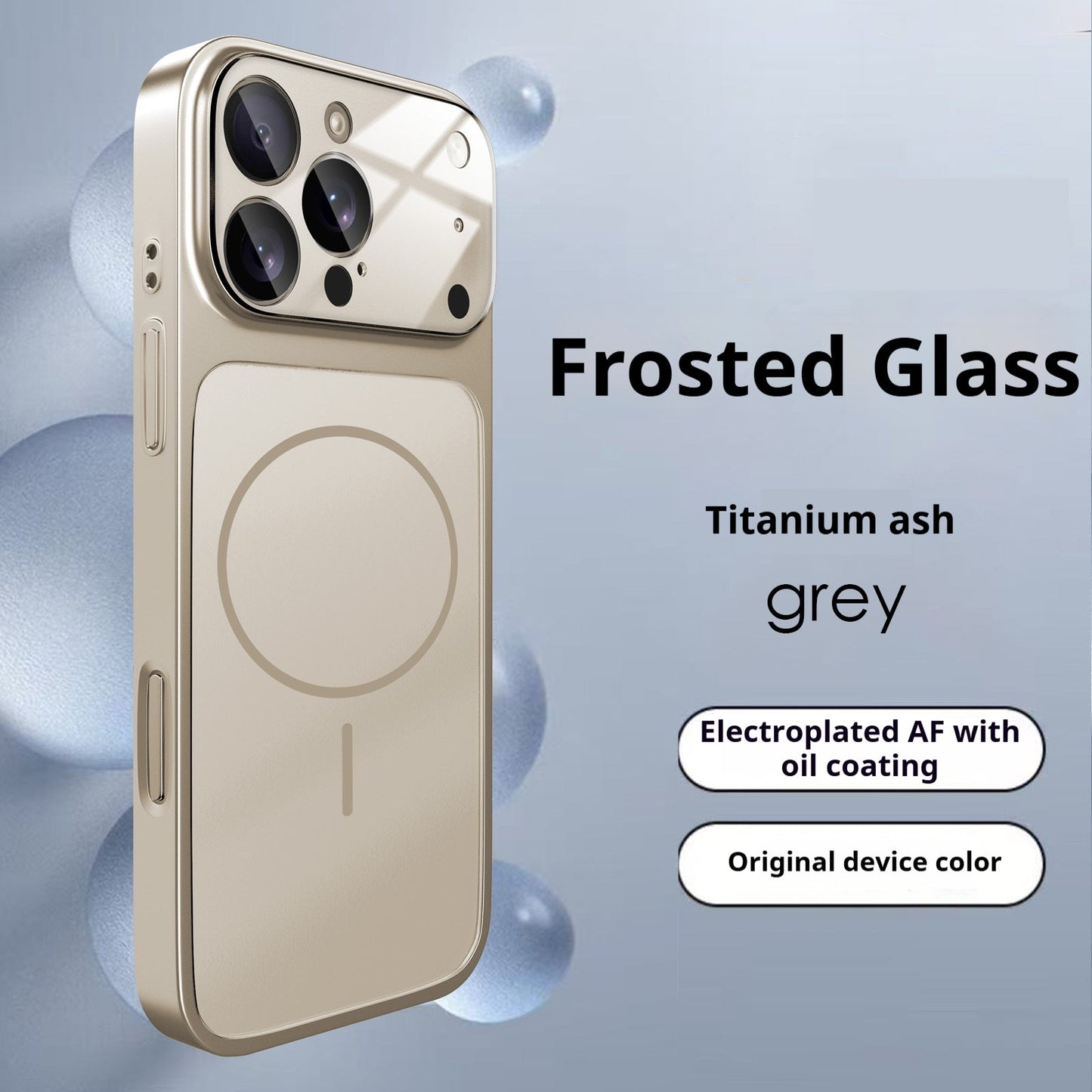 Ultra-thin skin-feel frosted glass magnetic iPhone case