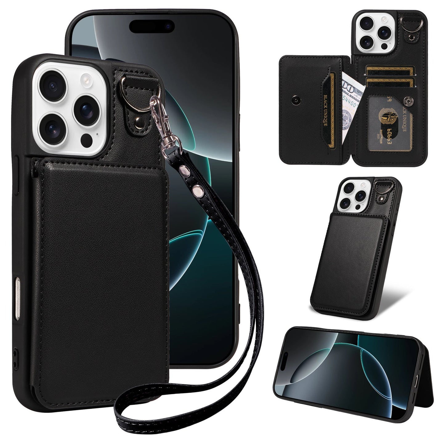 Bracelet Flip Card Holder Apple Phone Case