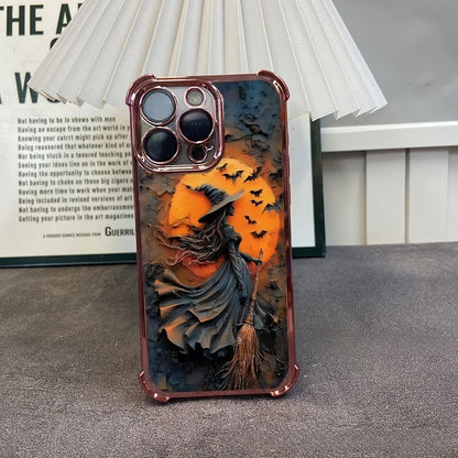 Witch-Themed Electroplated Shockproof iPhone Case