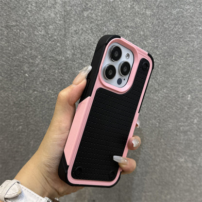 Anti-slip contrasting color four-corner anti-fall iPhone case