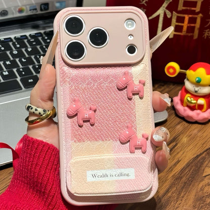 Pink Pony Mirror Stand Apple Phone Case