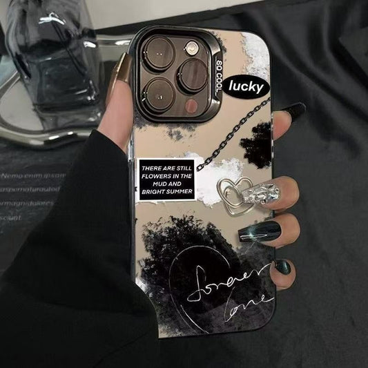 Chain-accented heart iPhone case