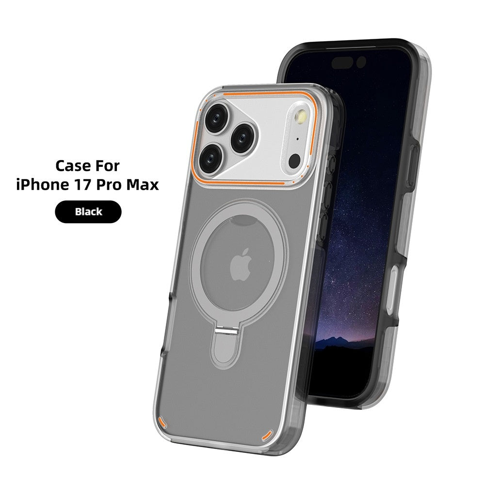 Frosted anti-drop magnetic stand Apple phone case