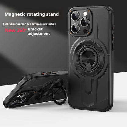 Silicone Rotating Ring Stand Magnetic Apple Phone Case