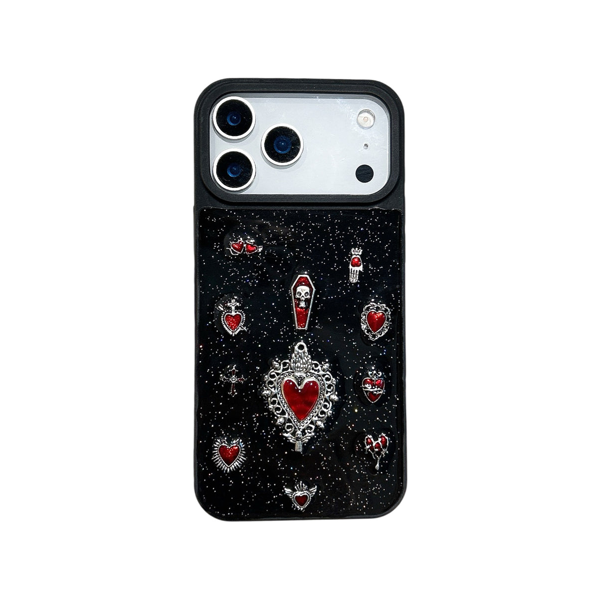 3D Dark Red Heart iPhone Case