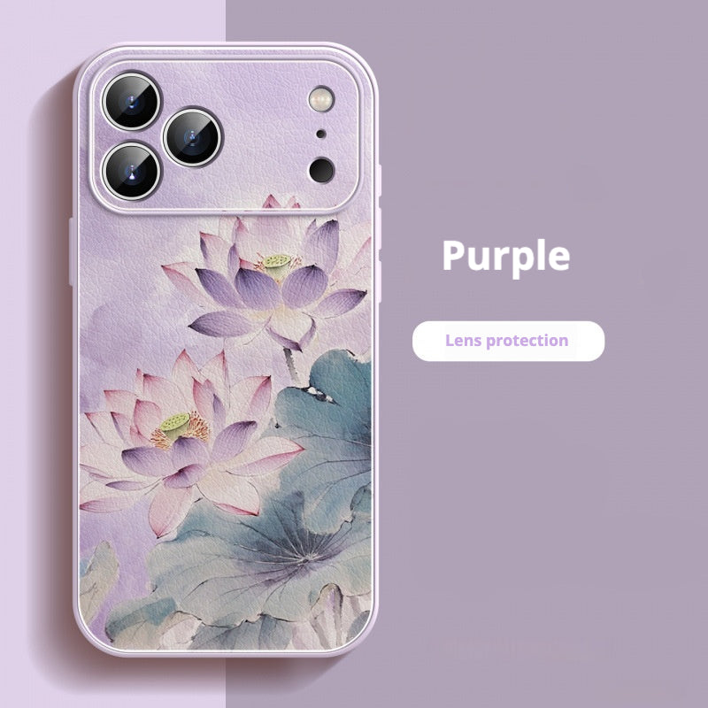 Elegant lotus flower Apple phone case