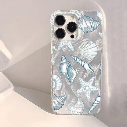 Seashell Starfish Feather Apple Phone Case