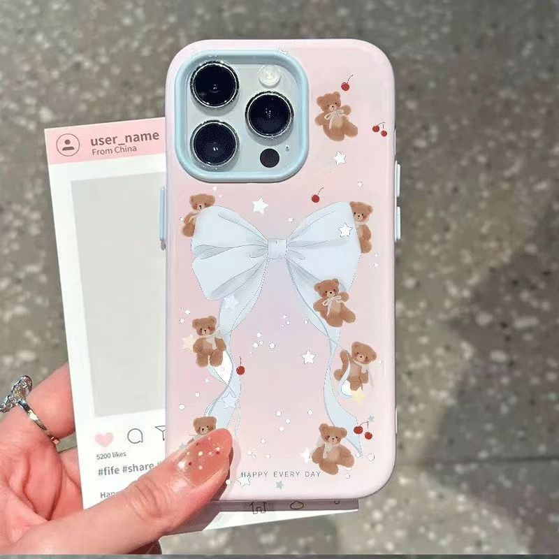 Bear bow Apple phone case
