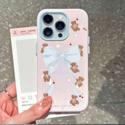 Bear bow Apple phone case