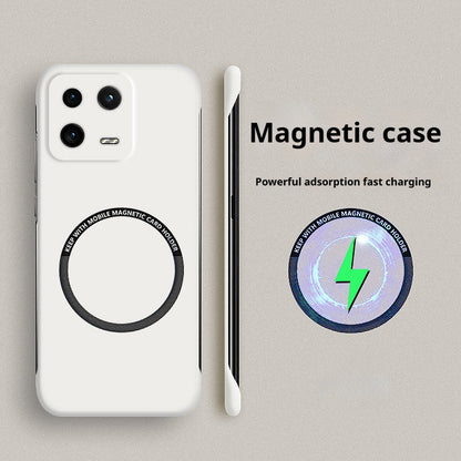 Solid color borderless magnetic Xiaomi mobile phone case