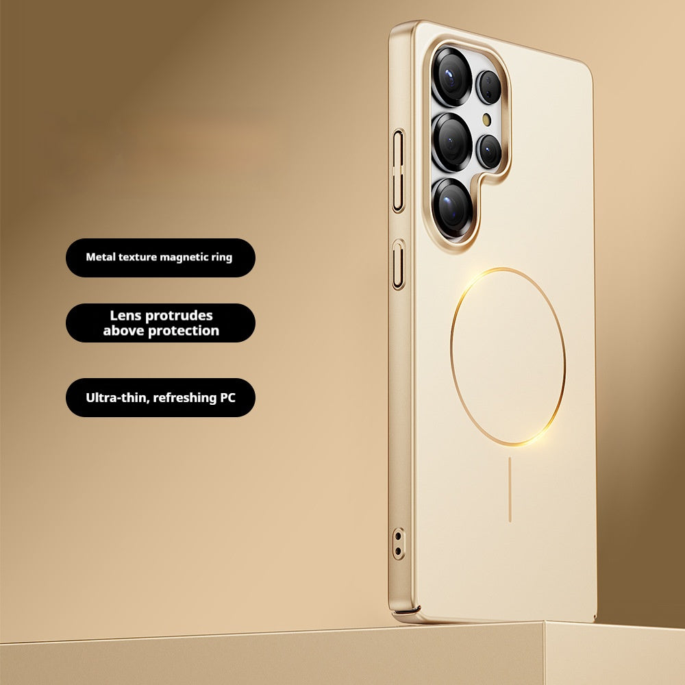 Matte Skin Feel PC Metal Paint Magnetic Samsung Phone Case