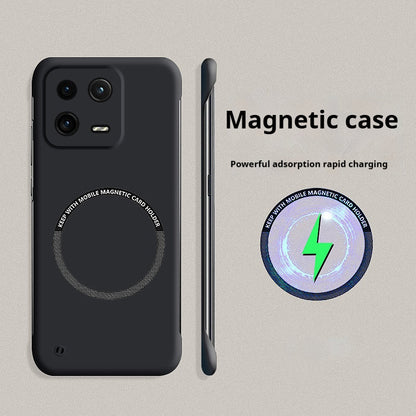 Solid color borderless magnetic Xiaomi mobile phone case