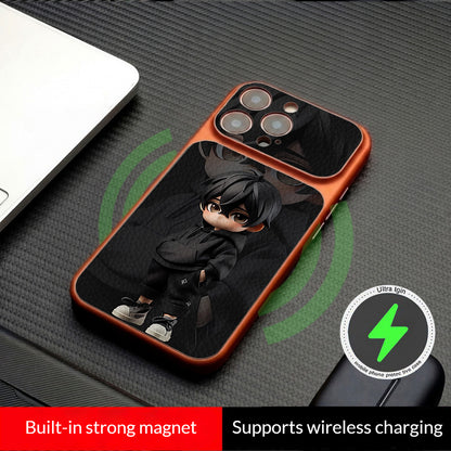 Black-Haired Boy Magnetic iPhone Case