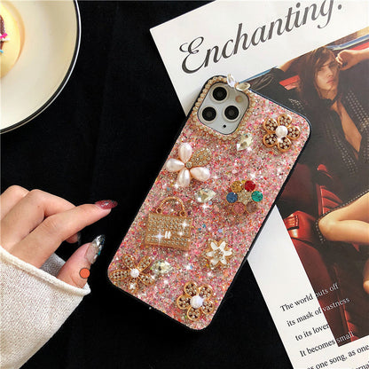 Fashion Glitter Flower iPhone Case