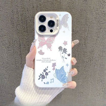 Frosted Hollow Butterfly Apple Phone Case