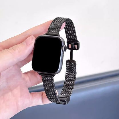 iwatch stainless steel metal mesh magnetic buckle strap