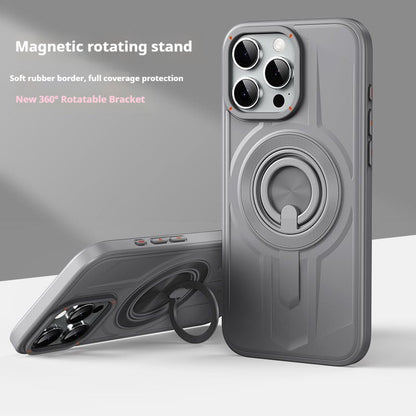 Silicone Rotating Ring Stand Magnetic Apple Phone Case