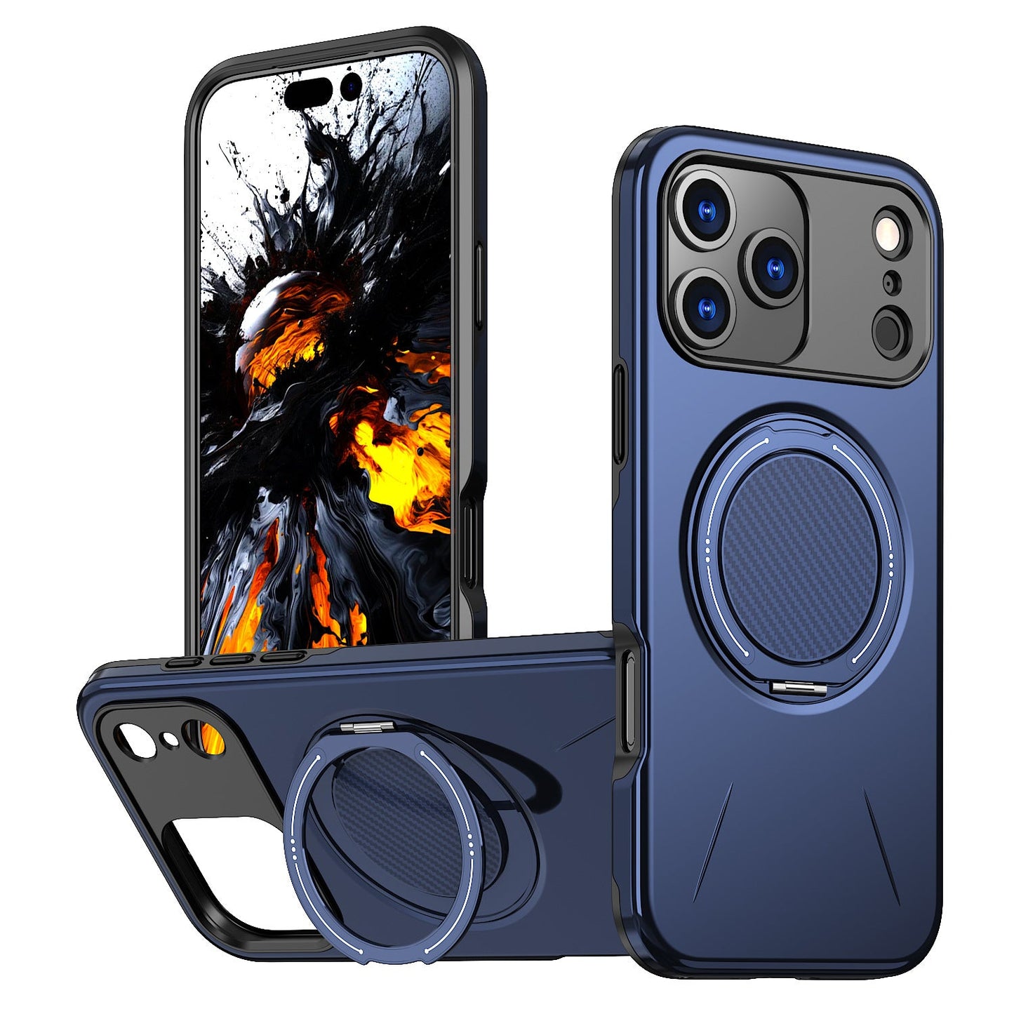 Rotating bracket magnetic iPhone case