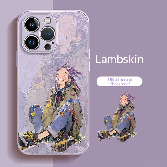 Happy Girl Lambskin Apple Phone Case