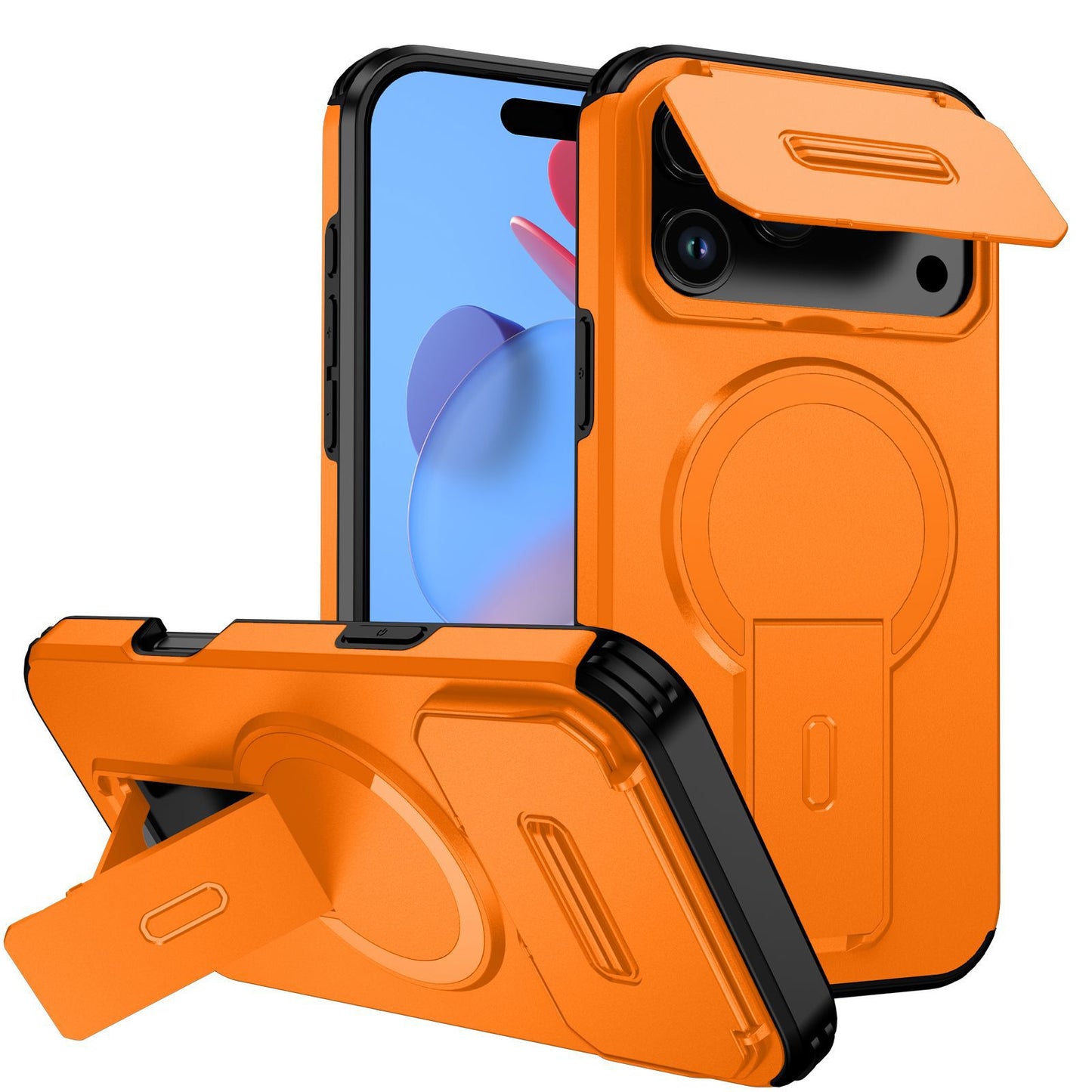 Tengfei Window Magnetic Stand Apple Phone Case