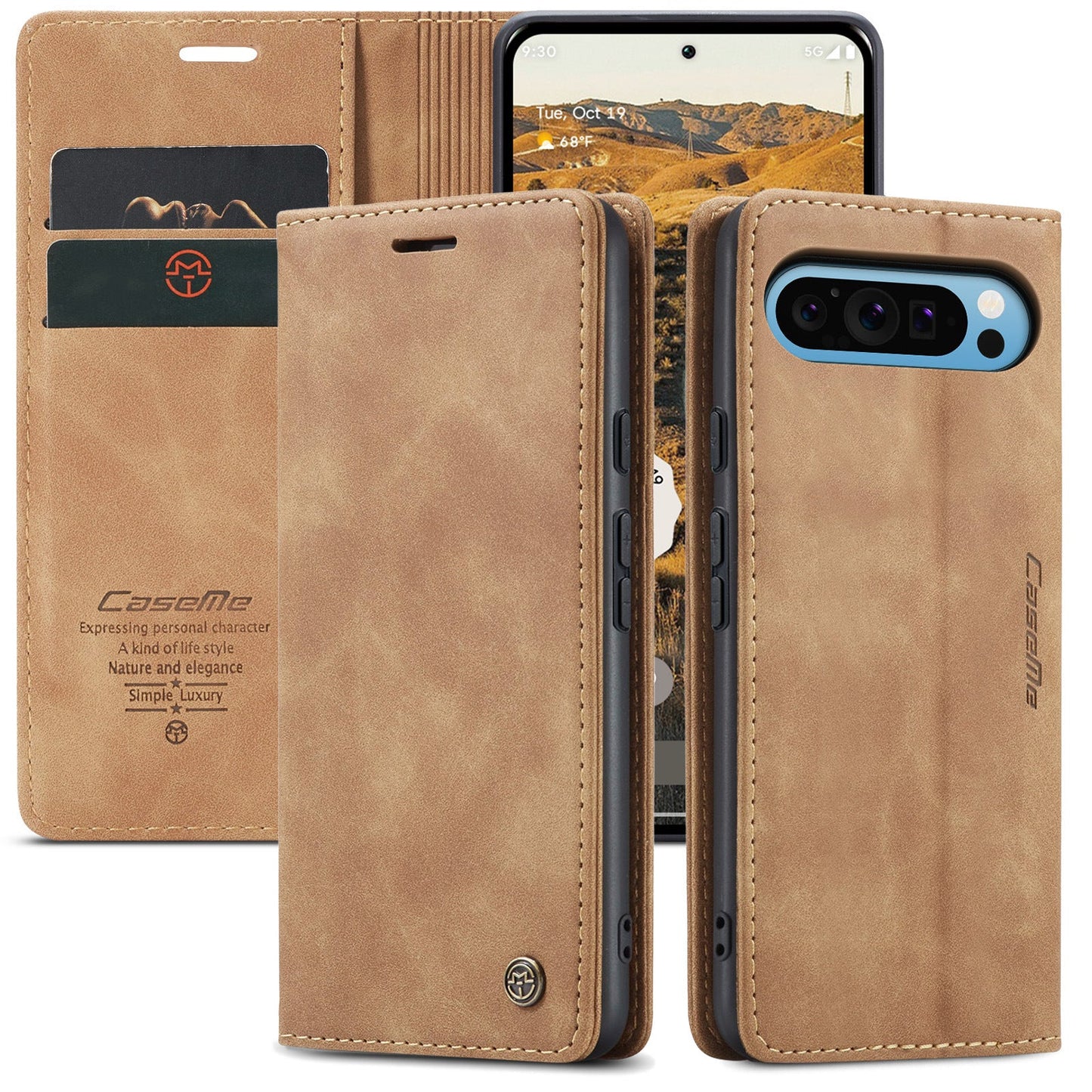 Leather flip cover card slot Google pixe phone case