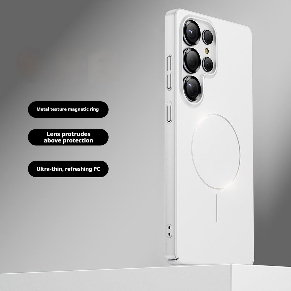 Matte Skin Feel PC Metal Paint Magnetic Samsung Phone Case