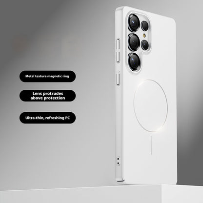 Matte Skin Feel PC Metal Paint Magnetic Samsung Phone Case