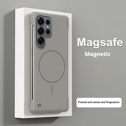 Thin circle magnetic skin-feel solid color frameless shell Samsung phone case