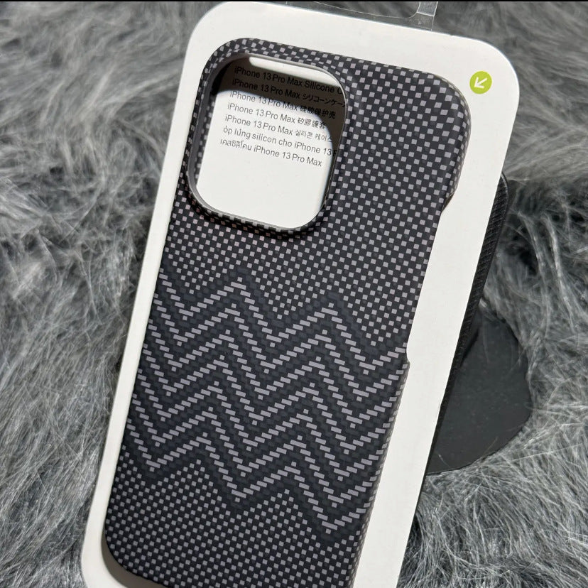 Kevlar texture half-covered iPhone case