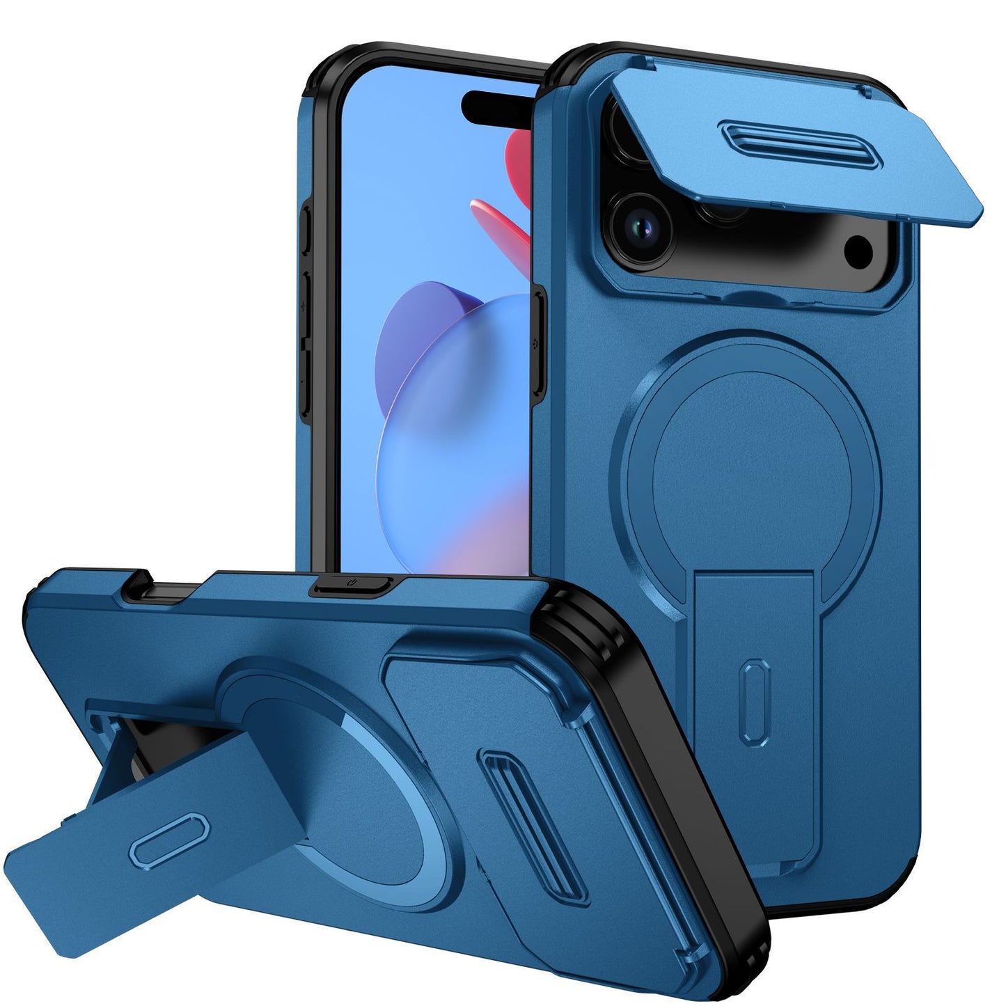Tengfei Window Magnetic Stand Apple Phone Case