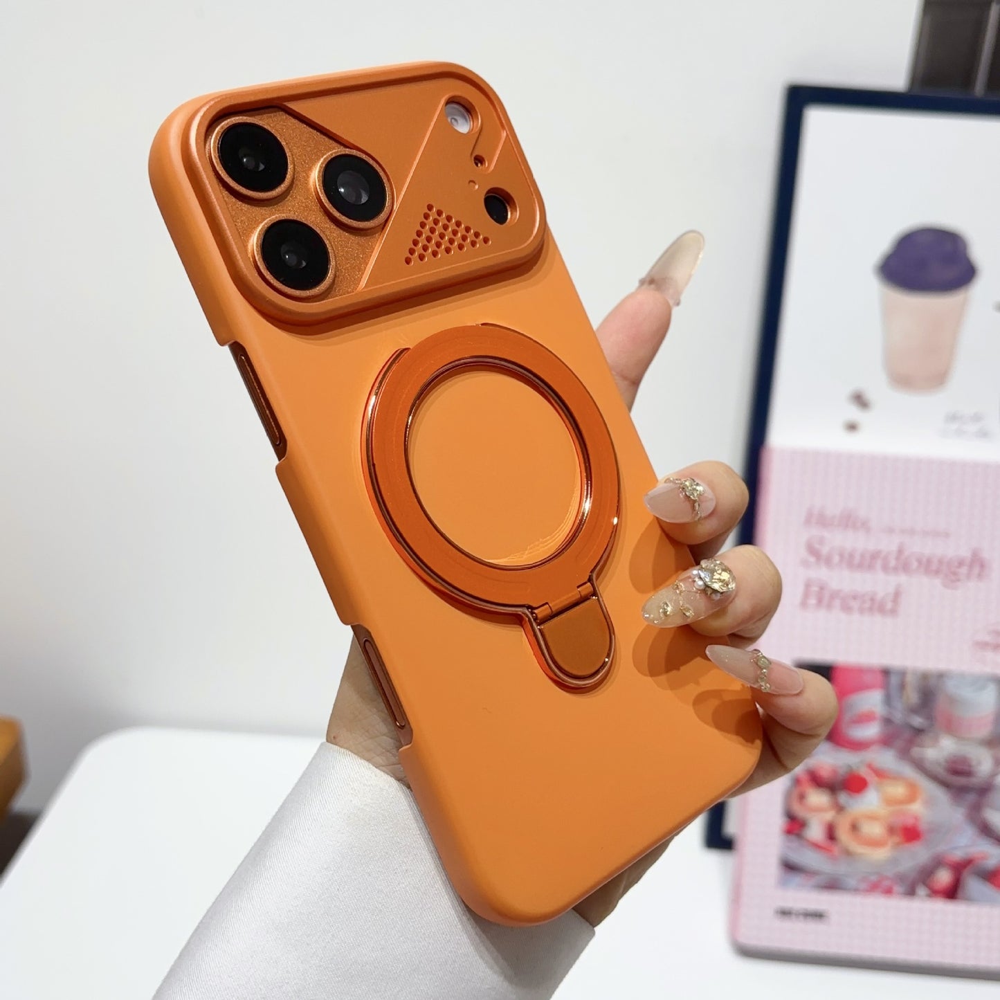 Magnetic Invisible Kickstand PC Case for iPhone