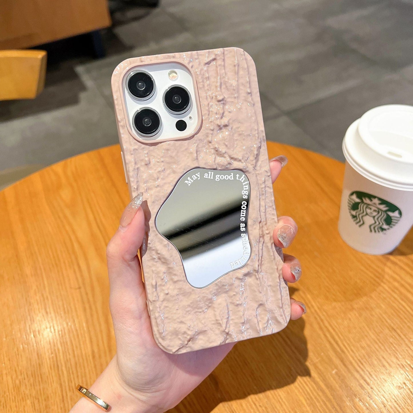 3D Rock Pattern Mirror iPhone Case