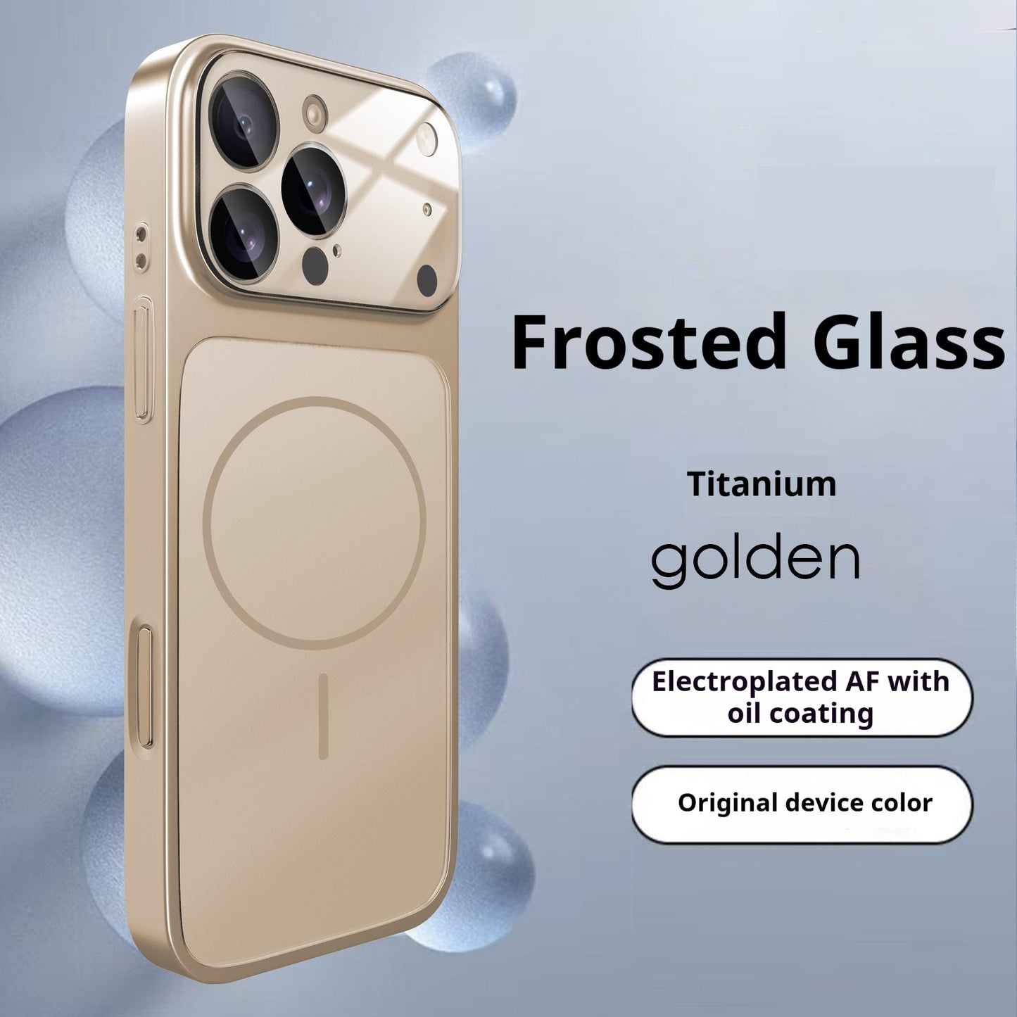 Ultra-thin skin-feel frosted glass magnetic iPhone case