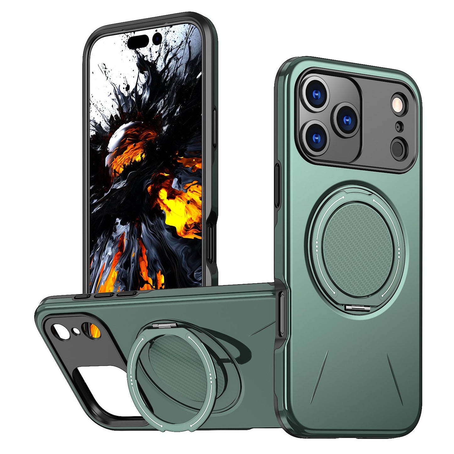Rotating bracket magnetic iPhone case