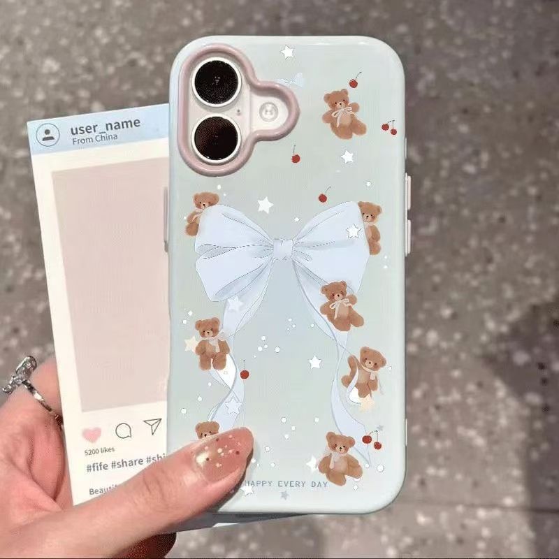 Bear bow Apple phone case