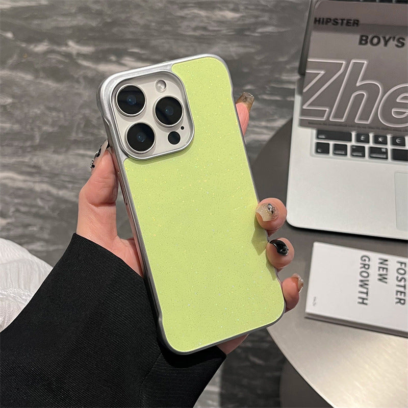 Ultra-thin glitter borderless iPhone case