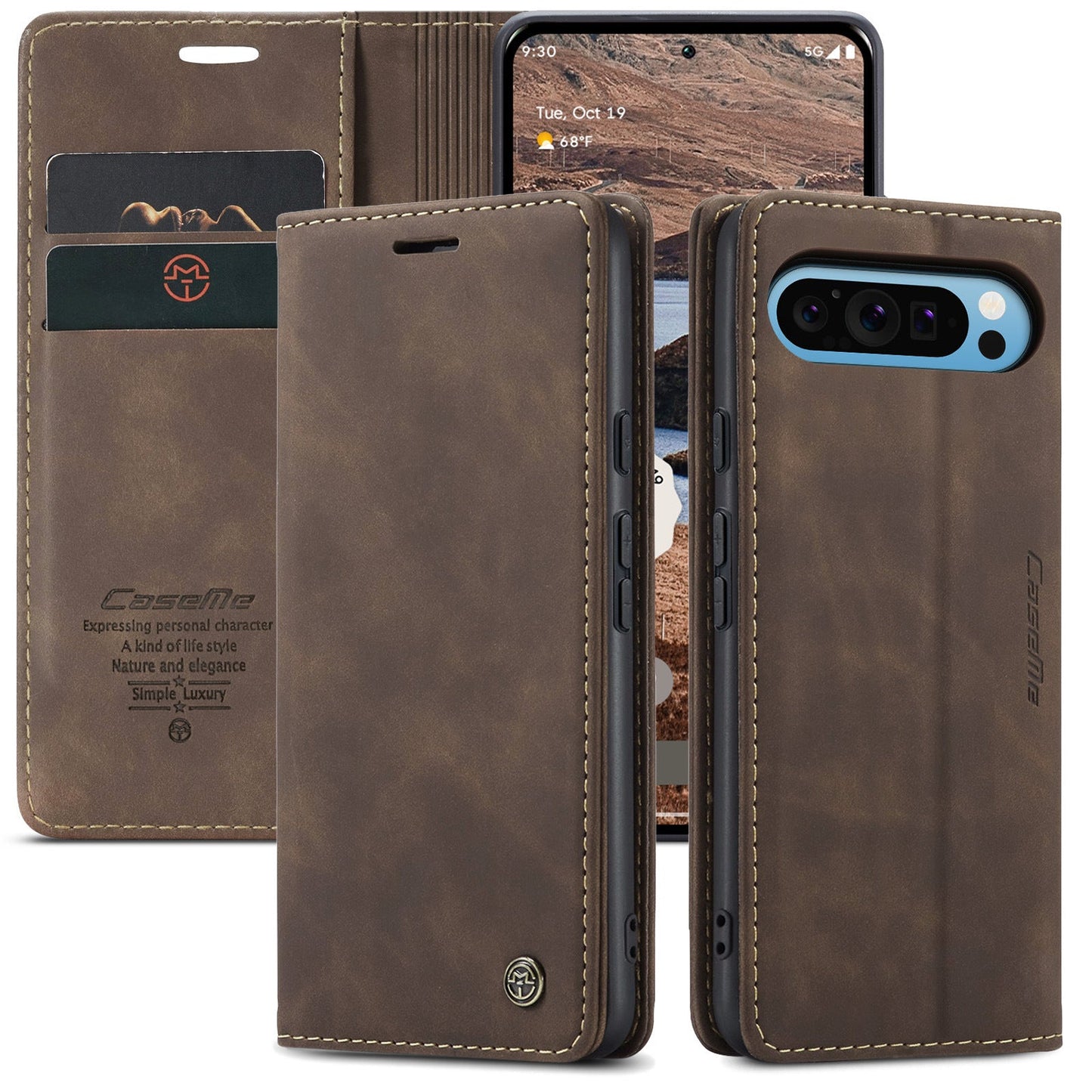 Leather flip cover card slot Google pixe phone case