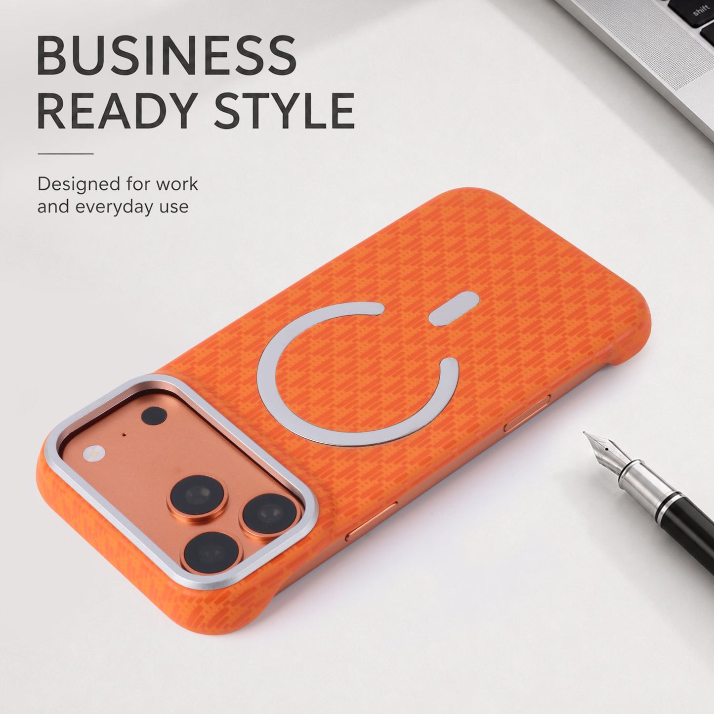 Stylish Borderless Leather iPhone Case with Triangular Pattern