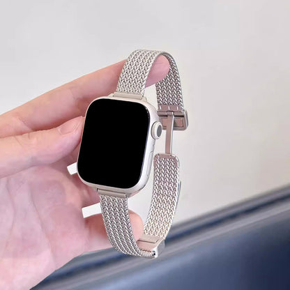 iwatch stainless steel metal mesh magnetic buckle strap