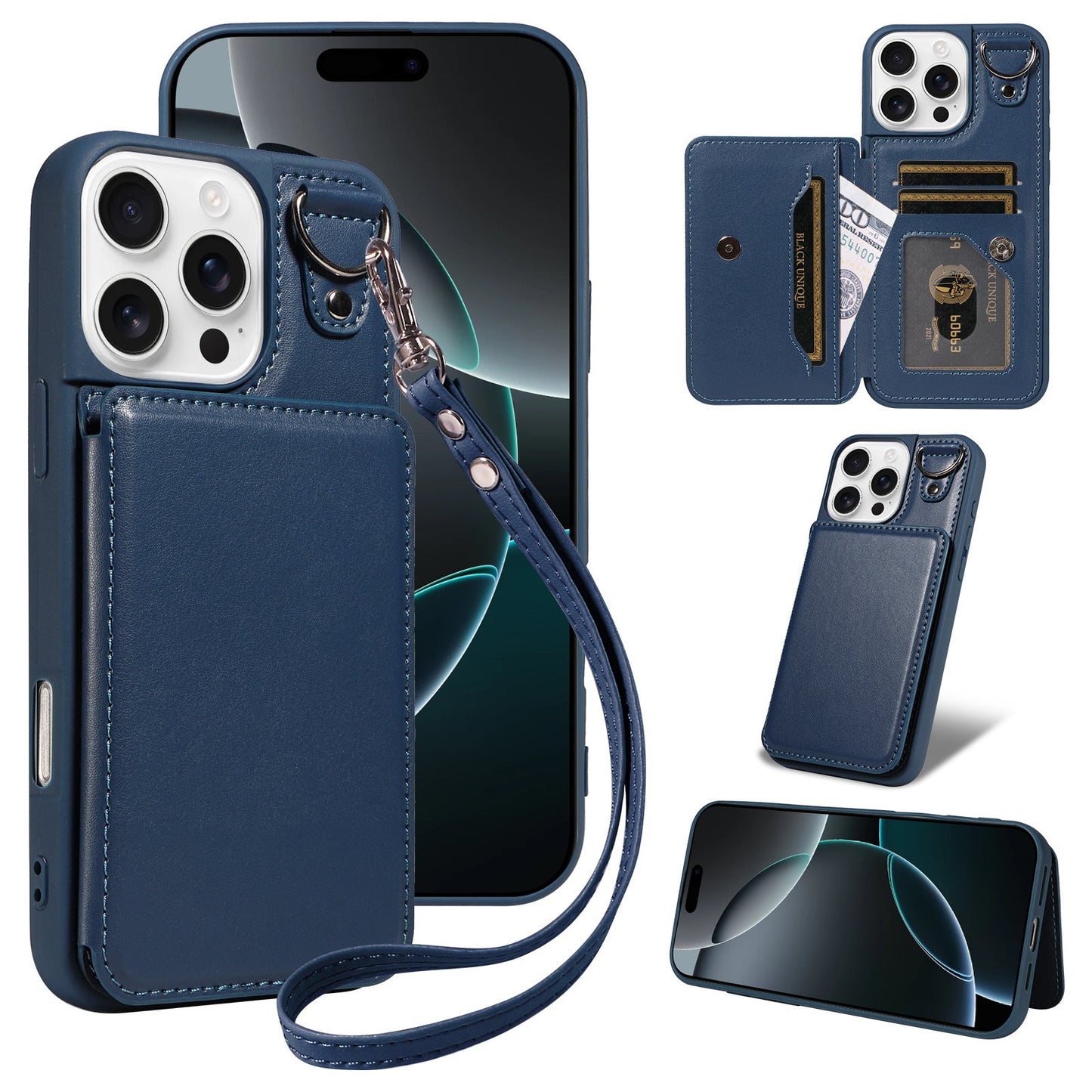 Bracelet Flip Card Holder Apple Phone Case