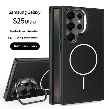 Thin circle magnetic lens holder Samsung mobile phone case