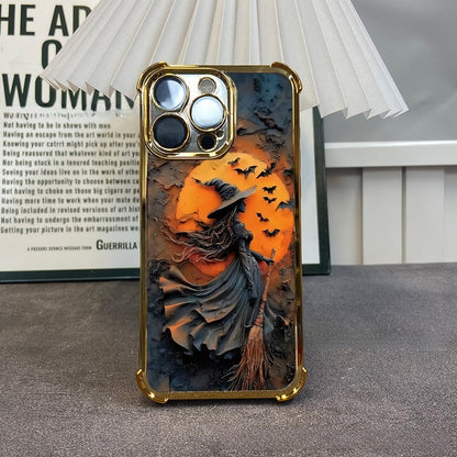 Witch-Themed Electroplated Shockproof iPhone Case