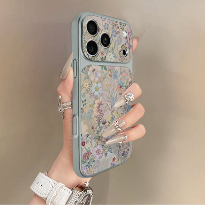 Lambskin iPhone Case with All-Over Floral Pattern