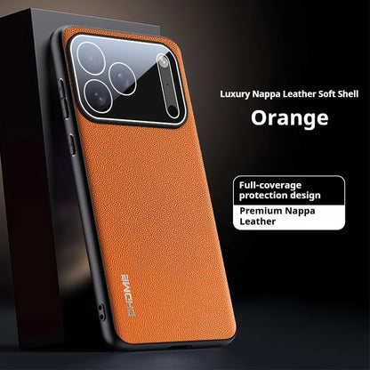 Nappa leather full-coverage shockproof Apple phone case