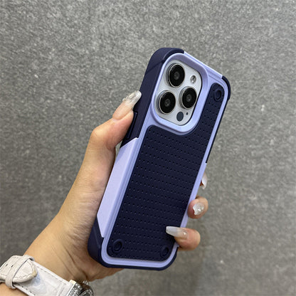 Anti-slip contrasting color four-corner anti-fall iPhone case