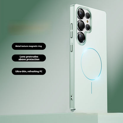 Matte Skin Feel PC Metal Paint Magnetic Samsung Phone Case